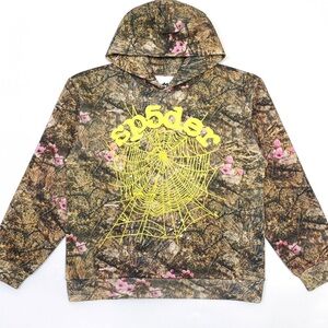 Camouflage Hoodie with Yellow Accents
